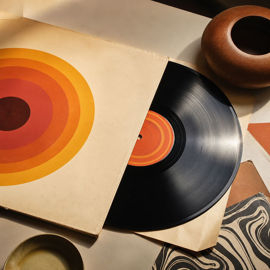 Vinyl record and sleeve detail from the late 1960s