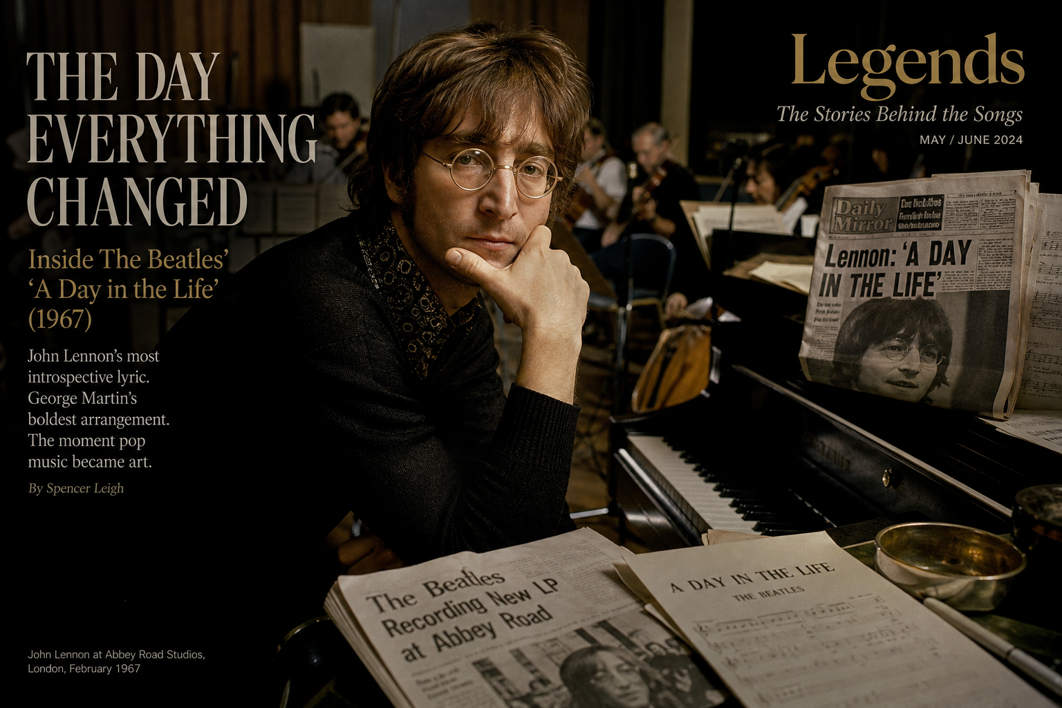 John Lennon và “A Day in the Life” (1967): Khi nỗi ngỡ ngàng trước tin tức hóa thành đoạn kết ám ảnh nhất của The Beatles