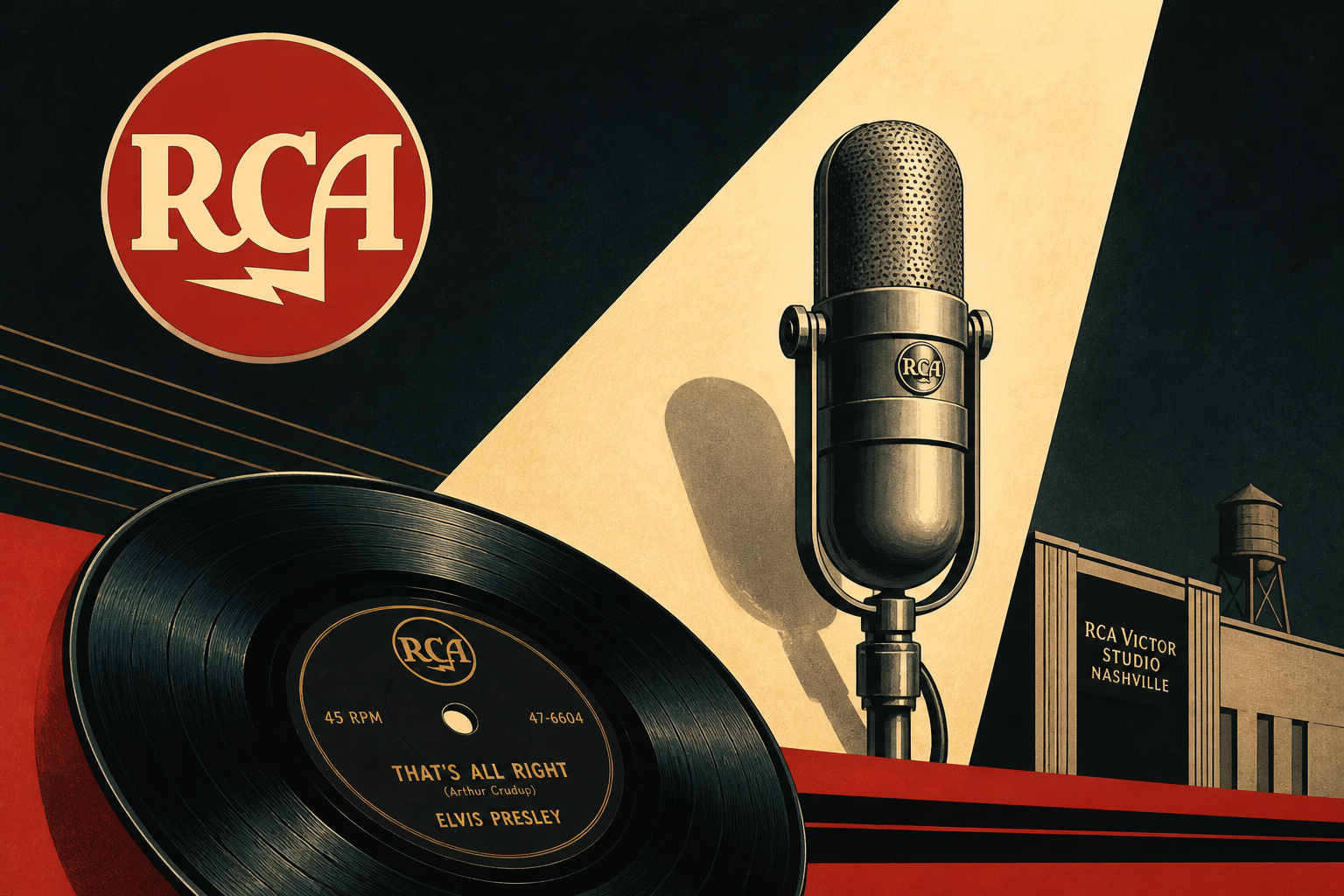 Illustrated closing image of Elvis Presley-era RCA breakthrough