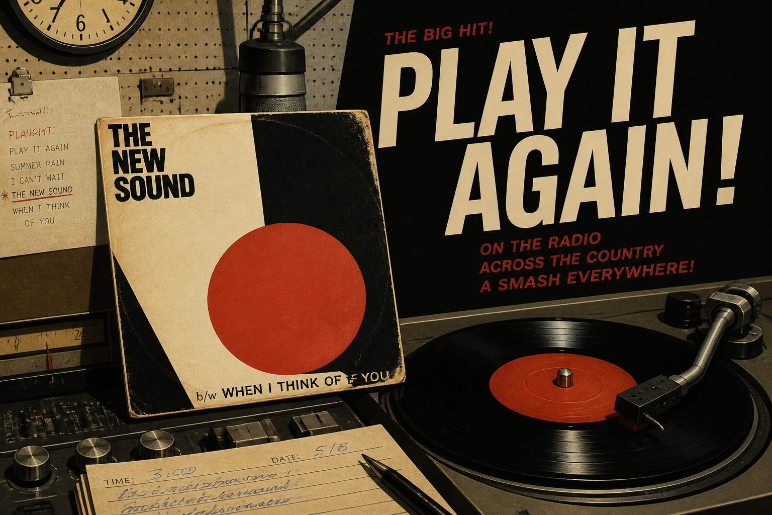 Illustration of a vinyl single for Suspicious Minds