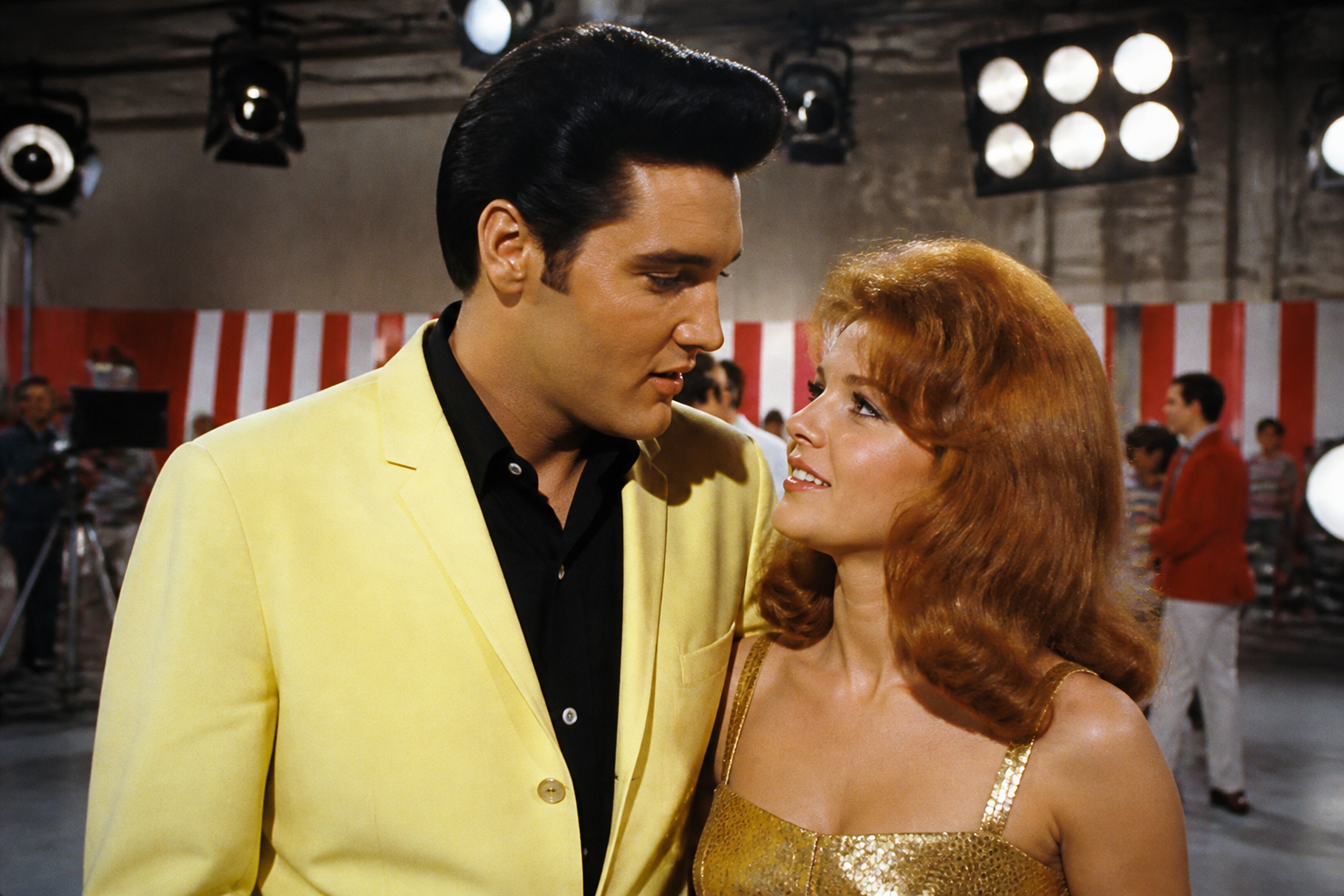 Elvis Presley with Ann-Margret on Viva Las Vegas set