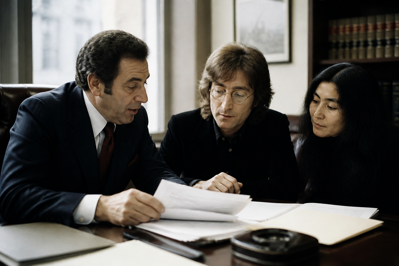Leon Wildes meeting with John Lennon and Yoko Ono
