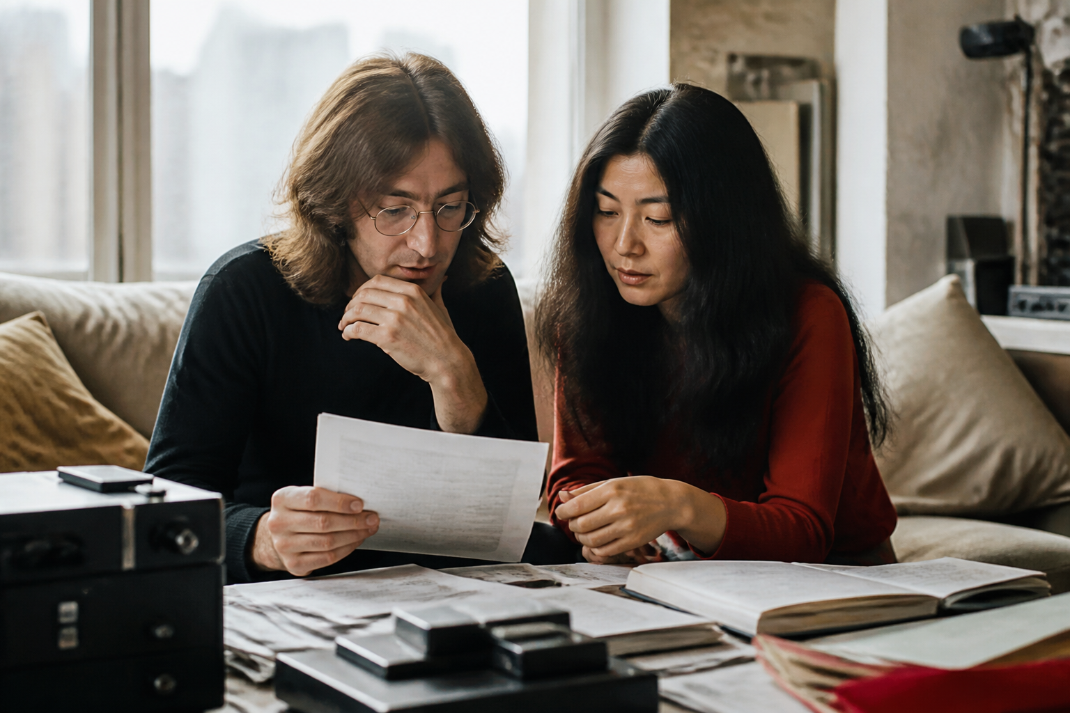 John Lennon and Yoko Ono living under legal uncertainty in New York