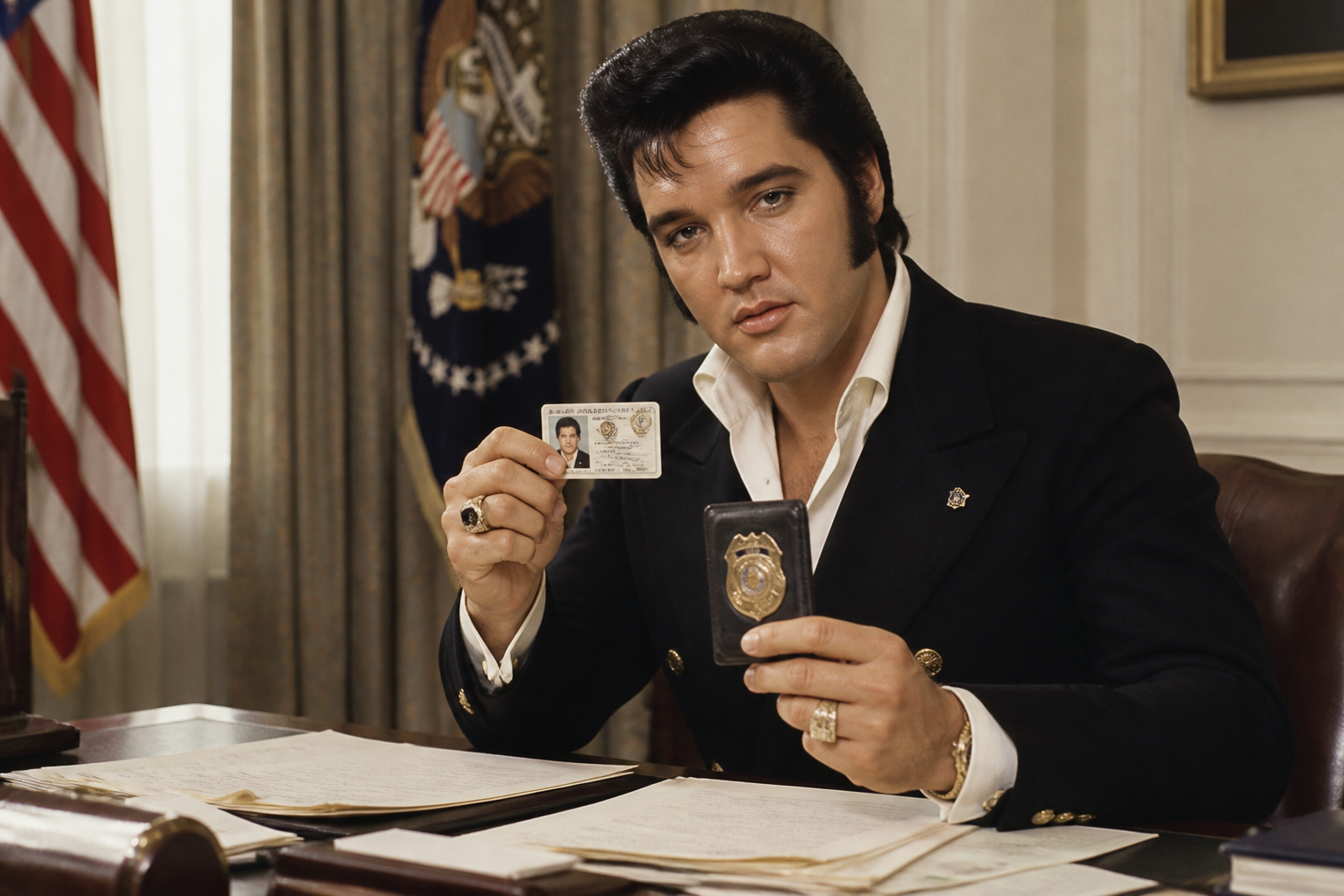 Elvis Presley’s White House Quest for a Narcotics Badge