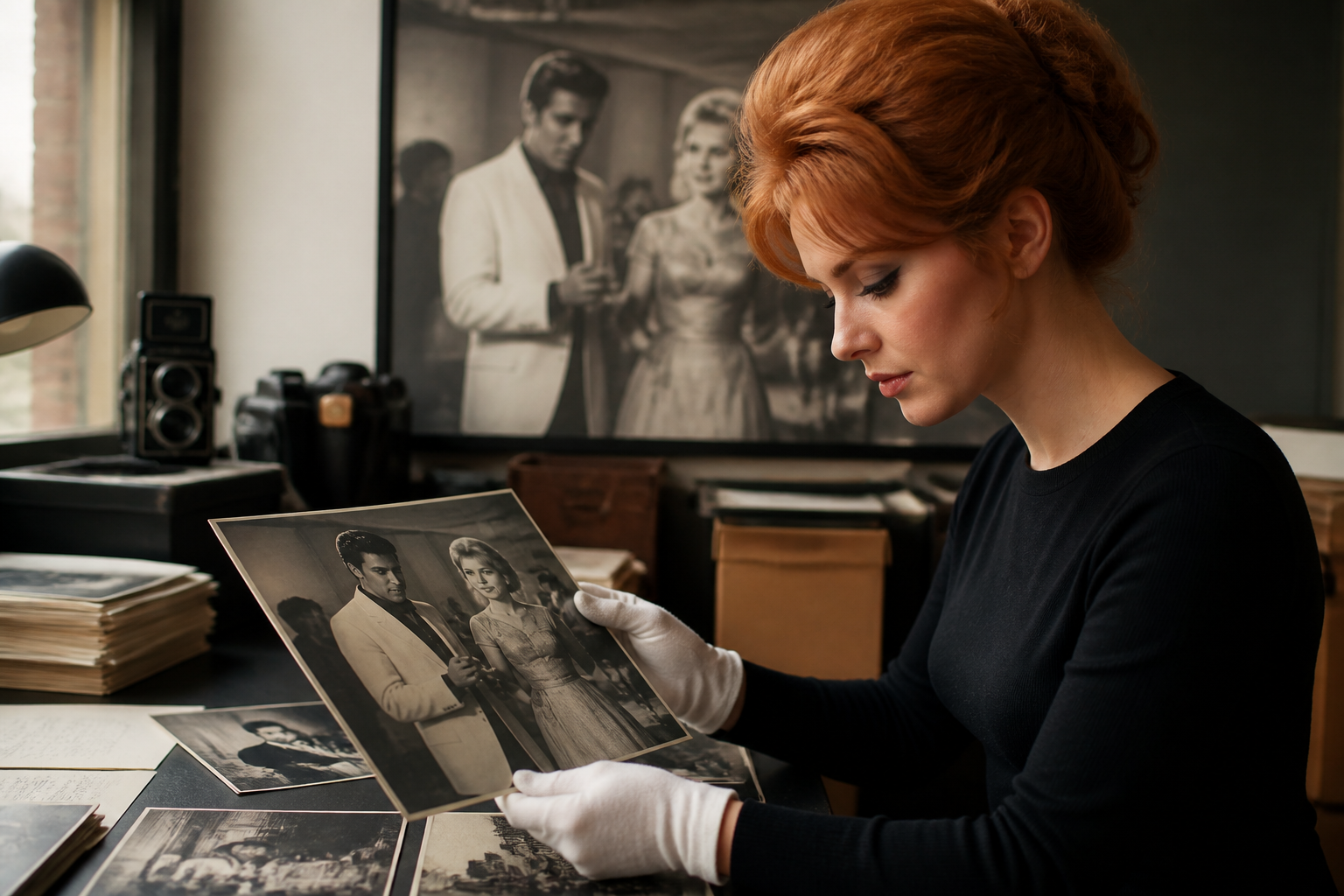 Classic Hollywood film history scene with Elvis Presley and Ann-Margret context