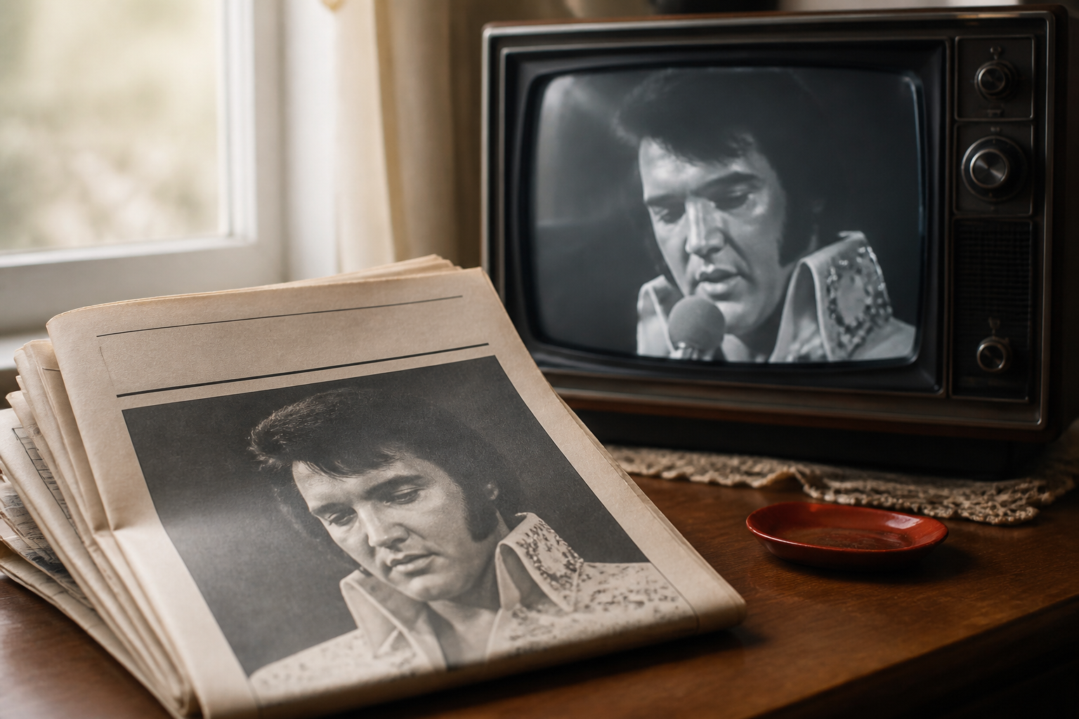 Newspaper and television coverage of Elvis Presley’s death