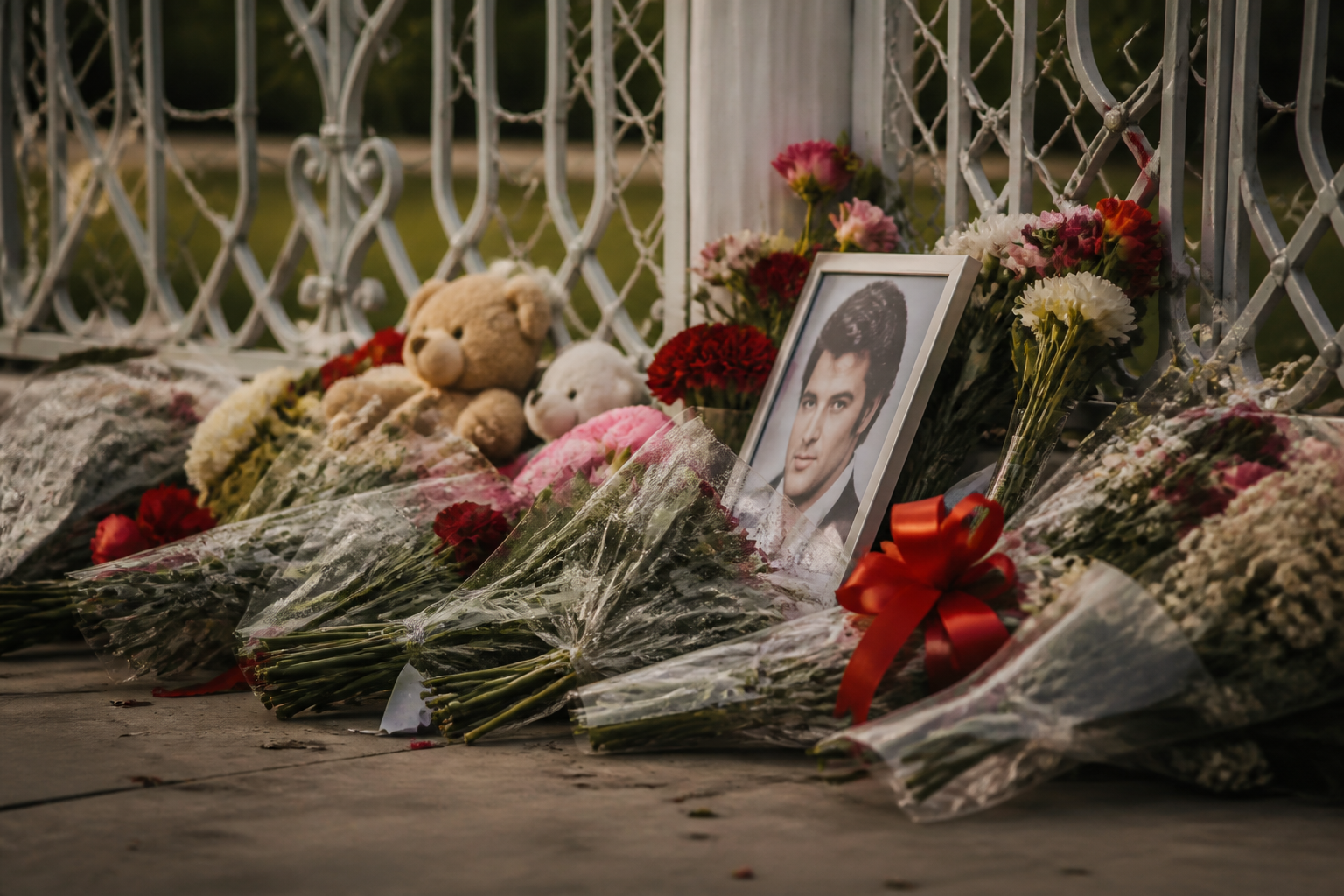 Memorial items left for Elvis Presley after his death