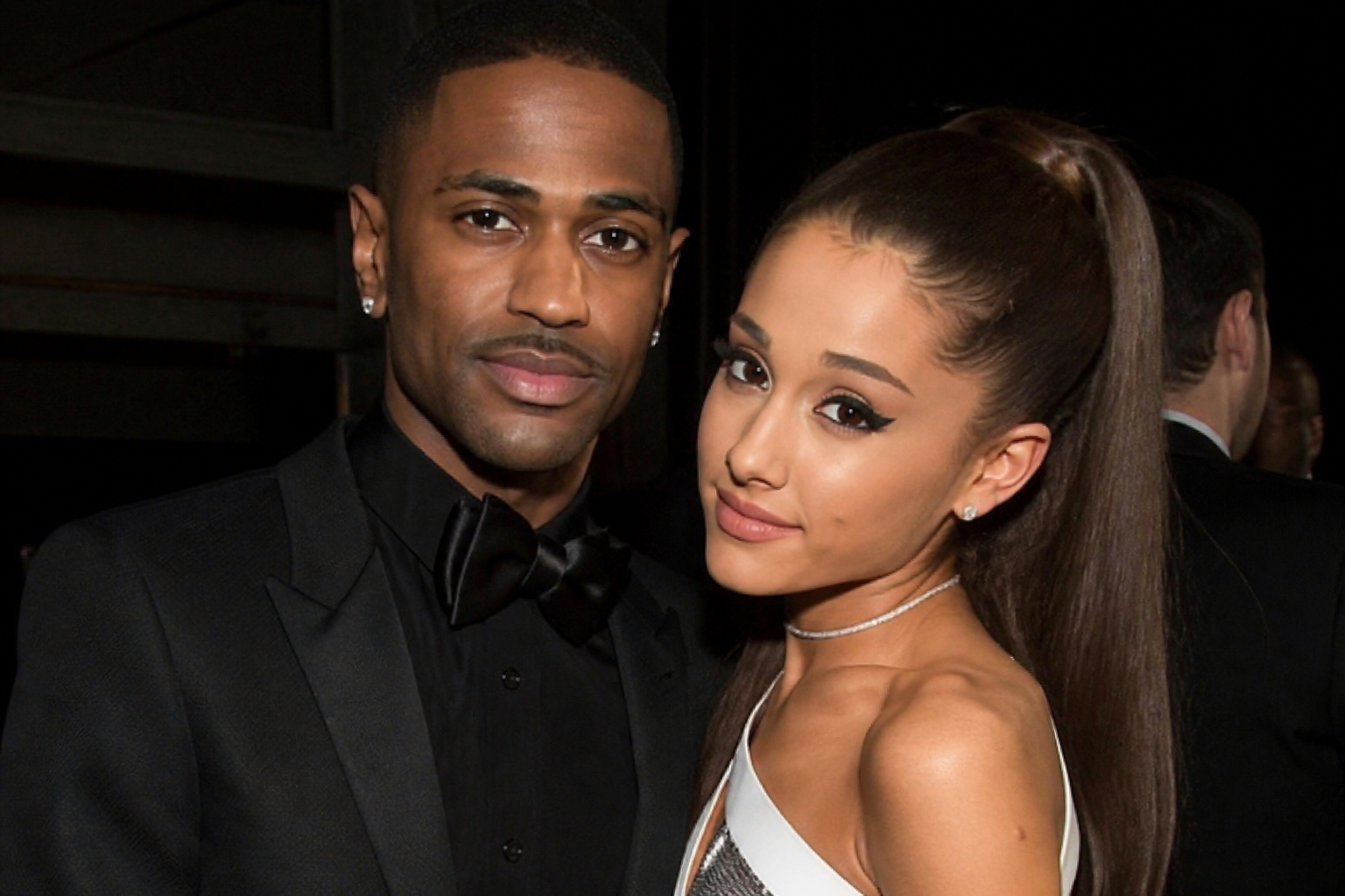 Ariana Grande and Big Sean at a public event