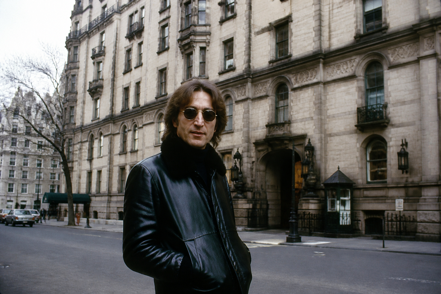 John Lennon outside the Dakota