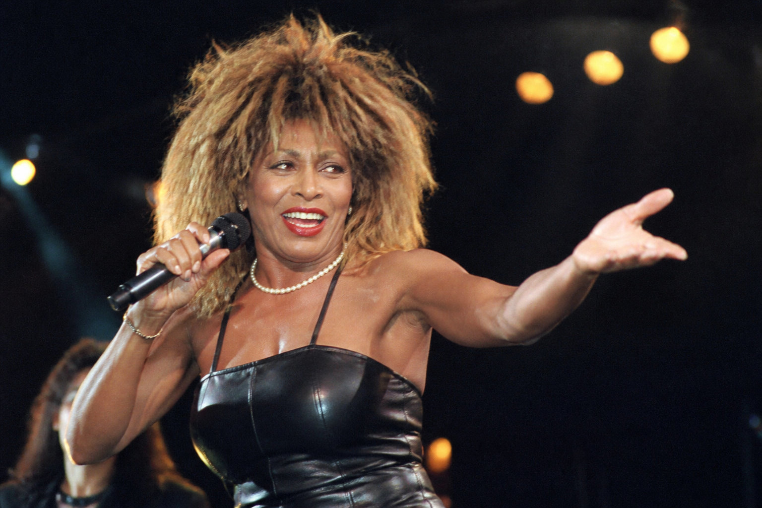 Tina Turner at a major concert performance