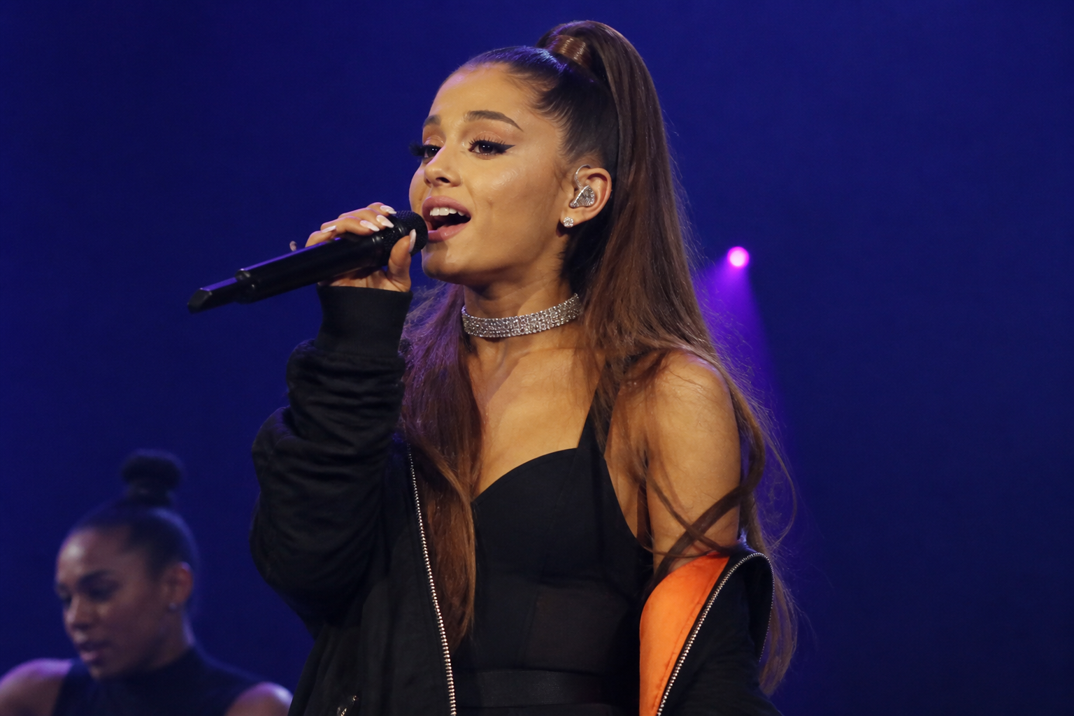 Ariana Grande performing in concert