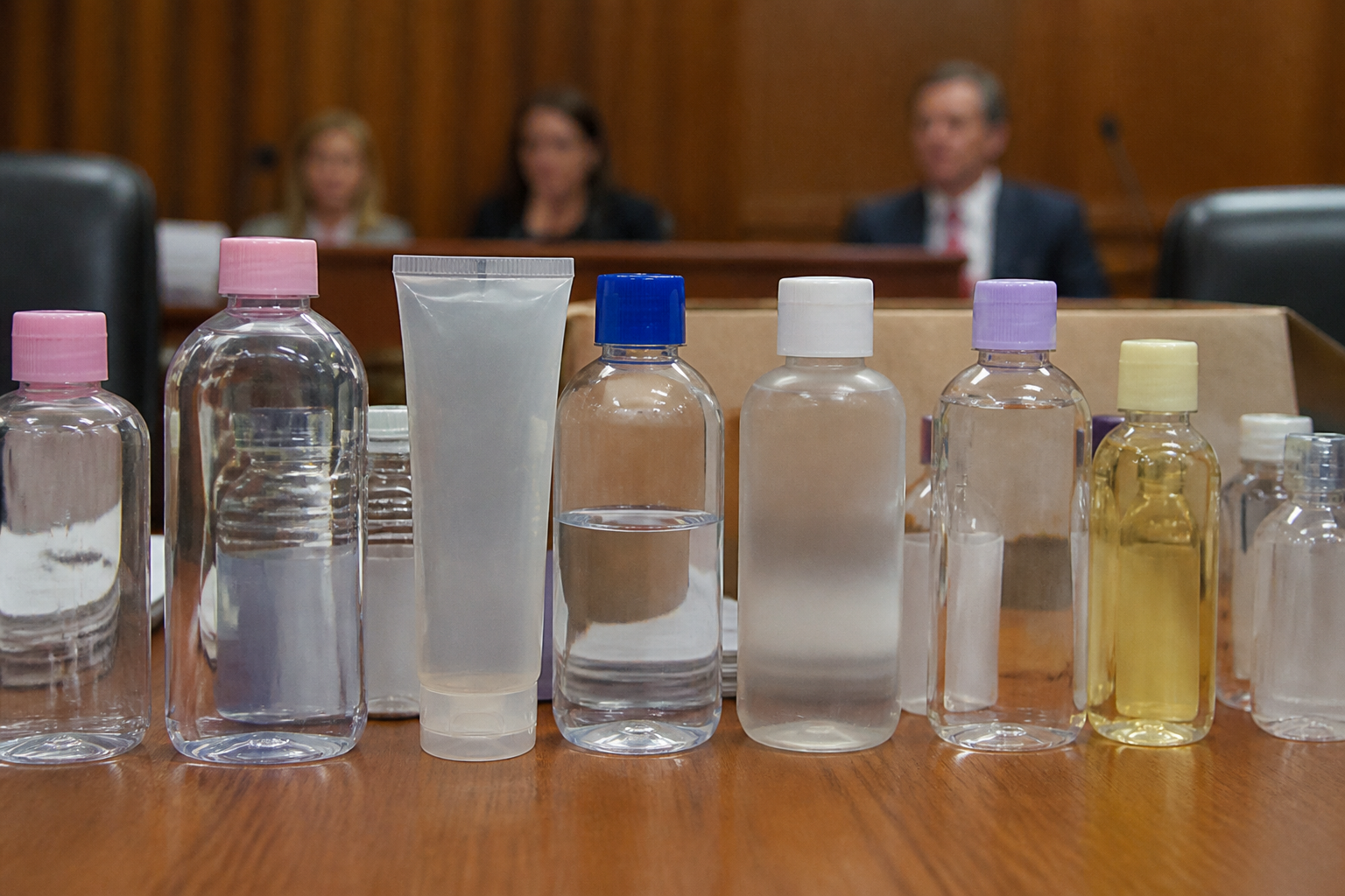 Jars of baby oil