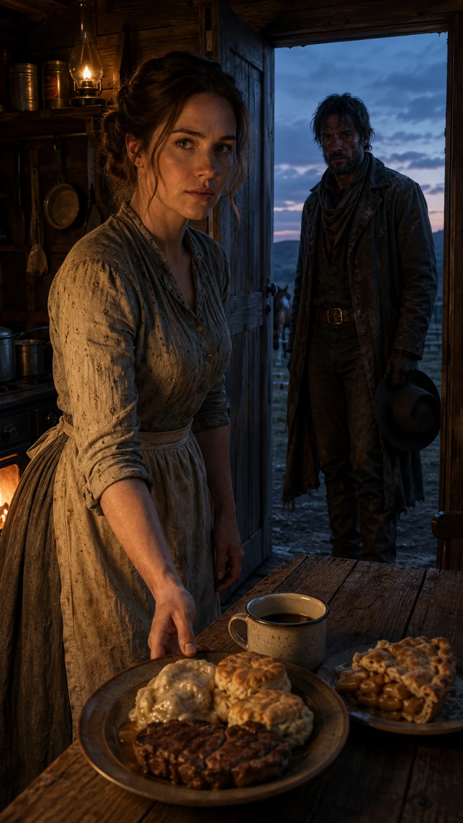 They Sent the Widow to the Filthiest Kitchen on the Bell Yoke Ranch. Two Months Later, Four Trail Bosses Were Begging for a Seat at Her Table.