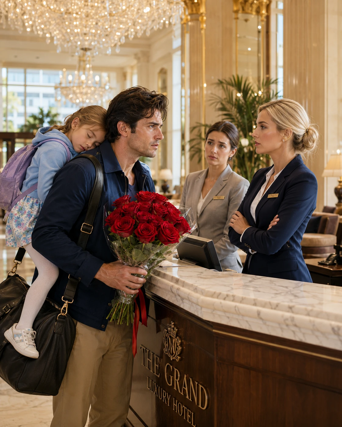 Part 2 A Widowed Father Was Refused Entry at the Very Hotel He Owned While Holding His Sleeping Daughter… By the Time the Staff Discovered Who He Was, the Harm Was Already Done. 005