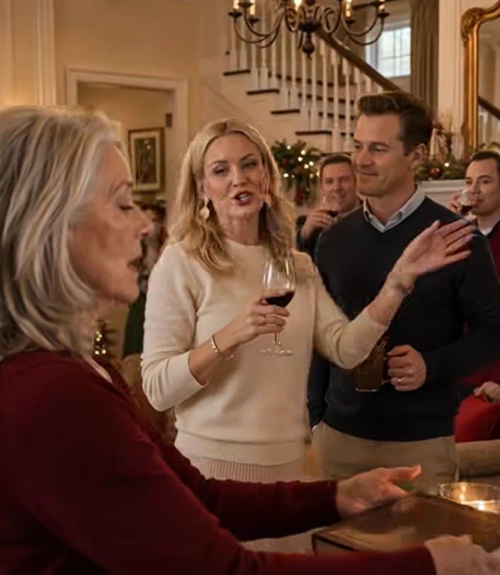 At my own Christmas open house, my daughter-in-law lifted her glass and told my neighbors,  020