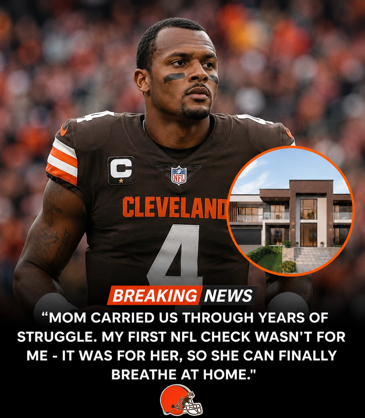 UNBELIEVABLE: Browns Star Deshaun Watson Quietly Buys Mom $650K Home and Sends $12K Monthly to Mentor’s Family