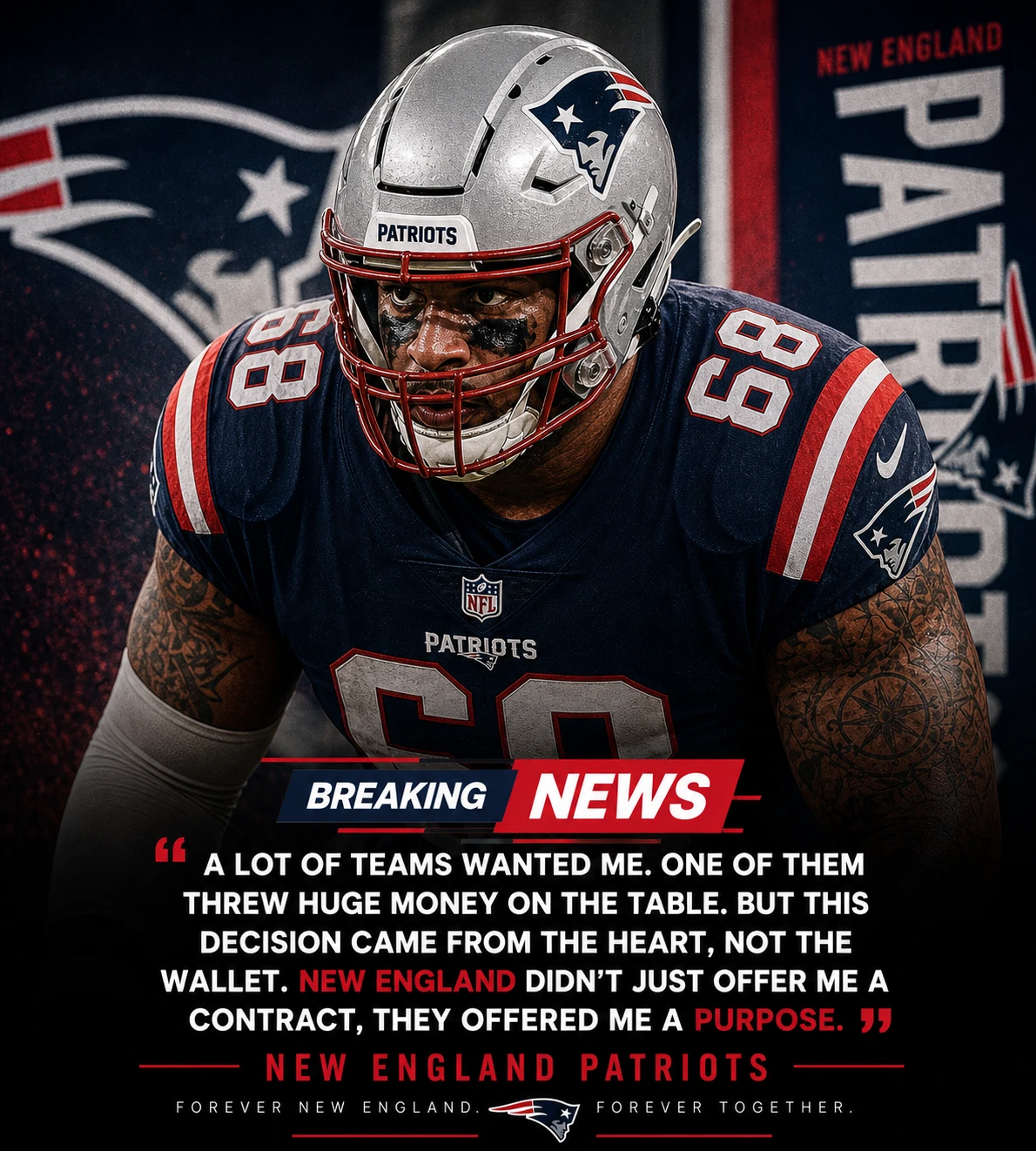 BREAKING: Just 12 hours after being released by the Detroit Lions, one of the top offensive tackles of the 2025 NFL season turned down a $60 million offer from the Miami Dolphins to join the New England Patriots for just $50M