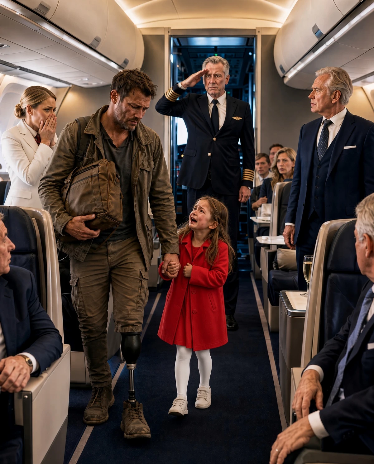 FULL ENDING : My seven-year-old daughter was ordered out of our first-class seats to accommodate a wealthy businessman, and we were humiliated that we had to “”move to the back”” where we belonged. 