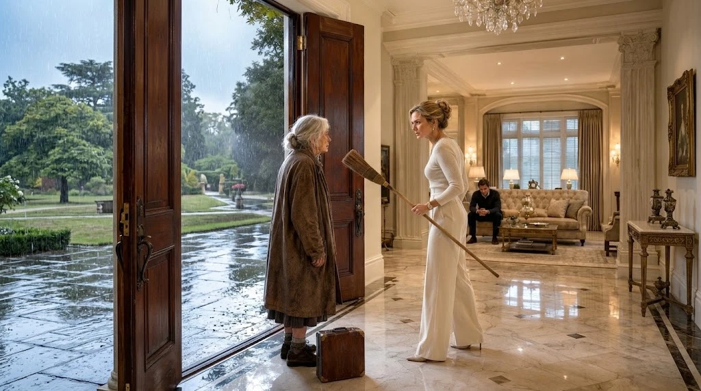 The daughter-in-law struck her elderly mother-in-law with a broom and forced her out, unaware that the villa legally belonged to the old woman