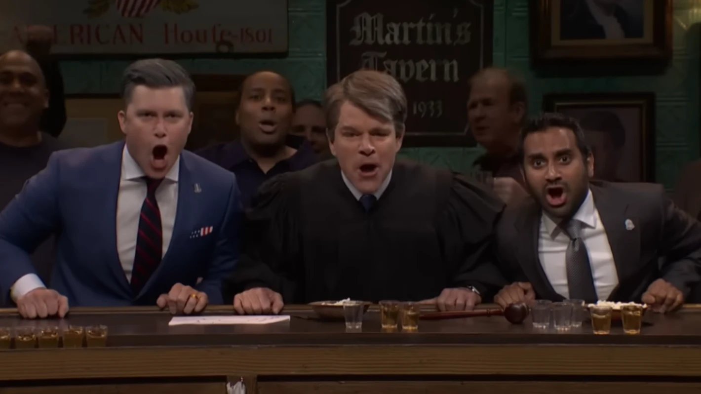 SNL' Cold Open: Matt Damon Reprises Brett Kavanaugh at Bar With Hegseth &  Patel