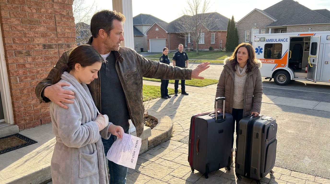 My stepmother hit my surgery wound and dragged me by the hair—but Dad came home early, threw her out, and then she made one terrifying promise.