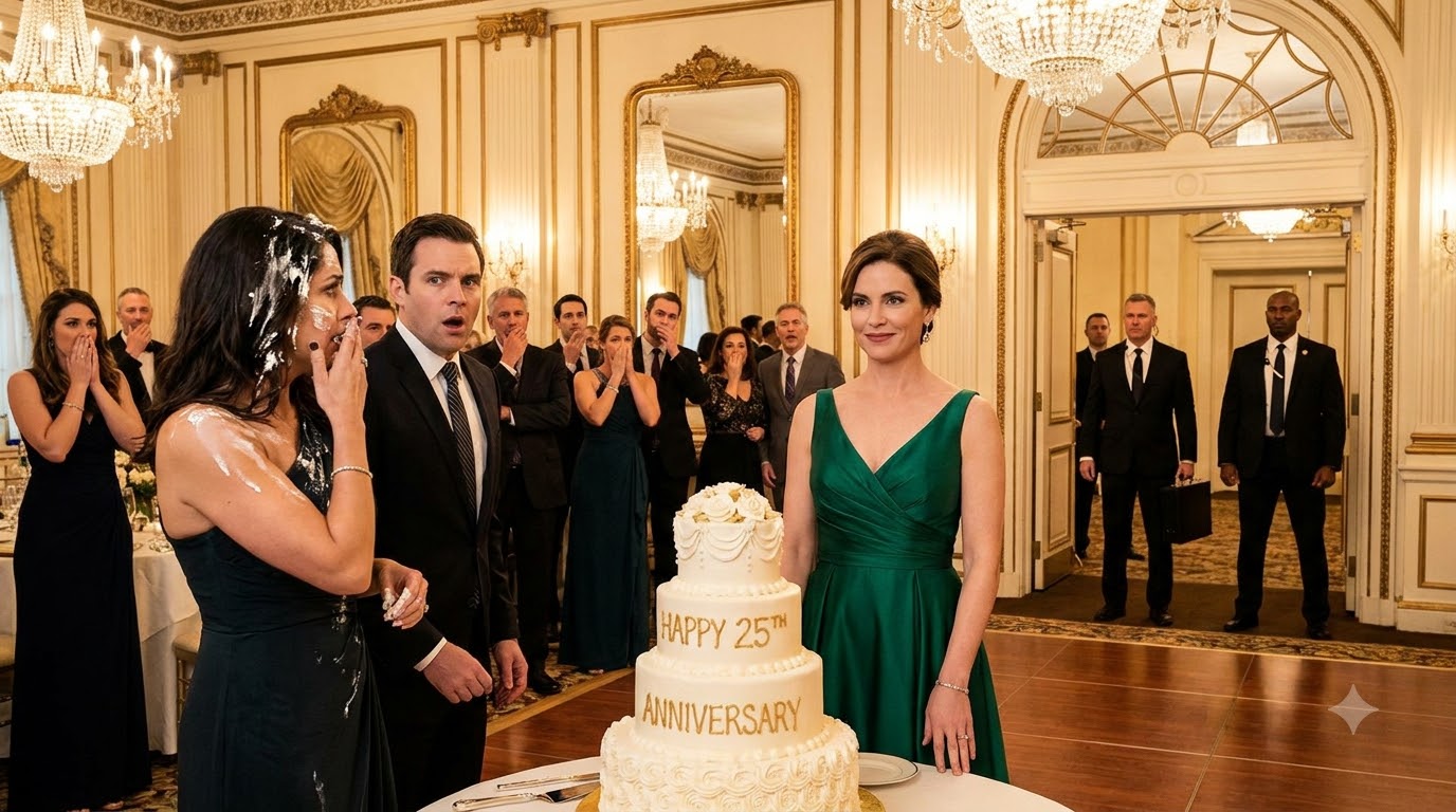 My husband brought his mistress to our anniversary party and introduced her as his “future wife.” I pushed her face into the cake, slapped him, and whispered, “You’ll walk away with nothing.”