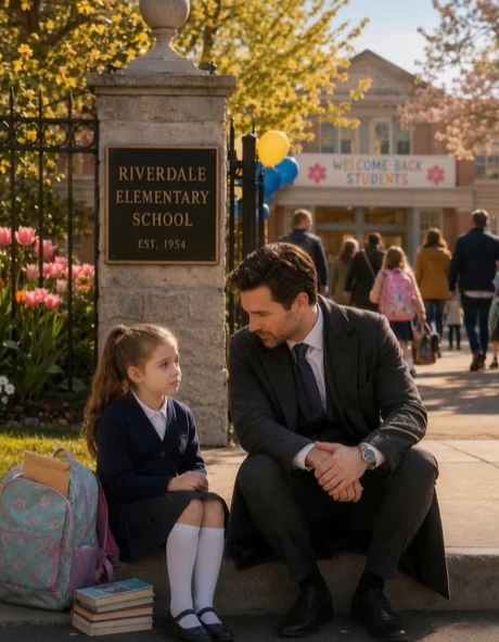 “Everyone Got Into Class… Except Me” A 7-Year-Old Girl Trembled—Then a Quiet CEO Stepped In 049
