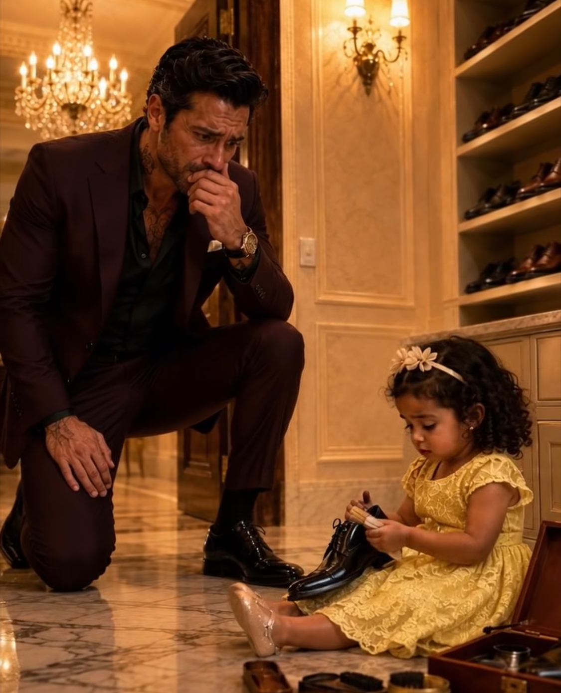 The Mafia Boss Came Home Early and Found the Maid’s Toddler Polishing His Shoes, but Her Crayon Drawing Exposed the Traitor at His Gate 049