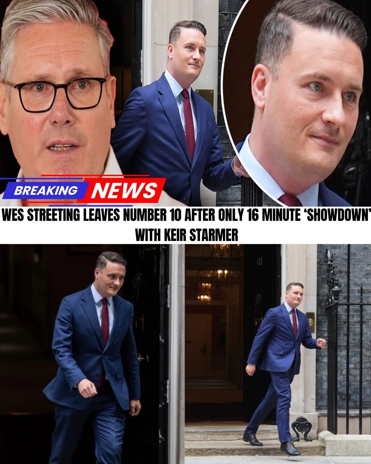 Wes Streeting just left 10 Downing Street and the silence is DEAFENING! 🤐 After a "showdown" with Keir Starmer that lasted less than a coffee break, rumors of a civil war are exploding.