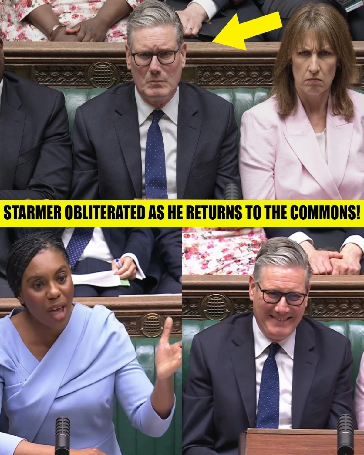 Less than two years after a historic victory, the UK government has completely lost control! 🇬🇧💥 With nearly 100 MPs turning their backs and 4 powerful cabinet ministers abruptly walking out, the Prime Minister is now trapped in a brutal internal mutiny—"in office, but completely out of power!"