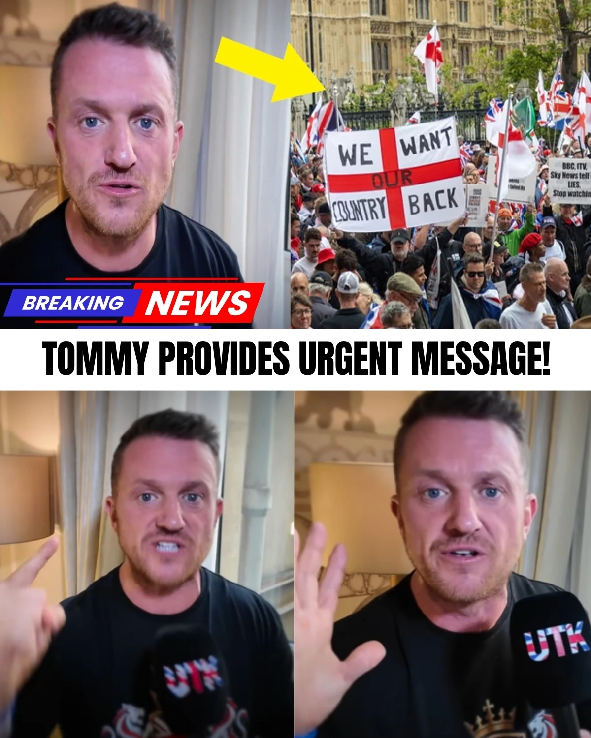 The "biggest event in British history" is live in London, but Robinson just dropped a shocking rule that changes everything! 😱 Absolute ban on face masks and zero aggression. He warns of a sinister plot by infiltrators desperate to trigger a US-style January 6th disaster!