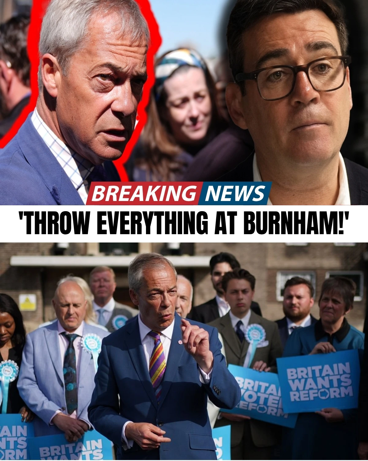 Manchester Mayor Andy Burnham is launching a shocking gamble to storm back to Parliament! 🇬🇧💥 But Nigel Farage’s Reform UK is going "all-in" to crush him after a brutal 25-seat clean sweep in Labour territory!
