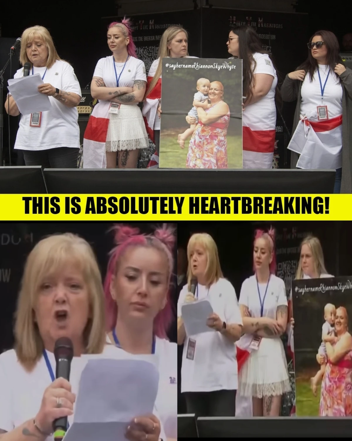 In a devastating speech that shook the crowd, a grieving mother exposed the chilling details of her 27-year-old daughter’s brutal murder.