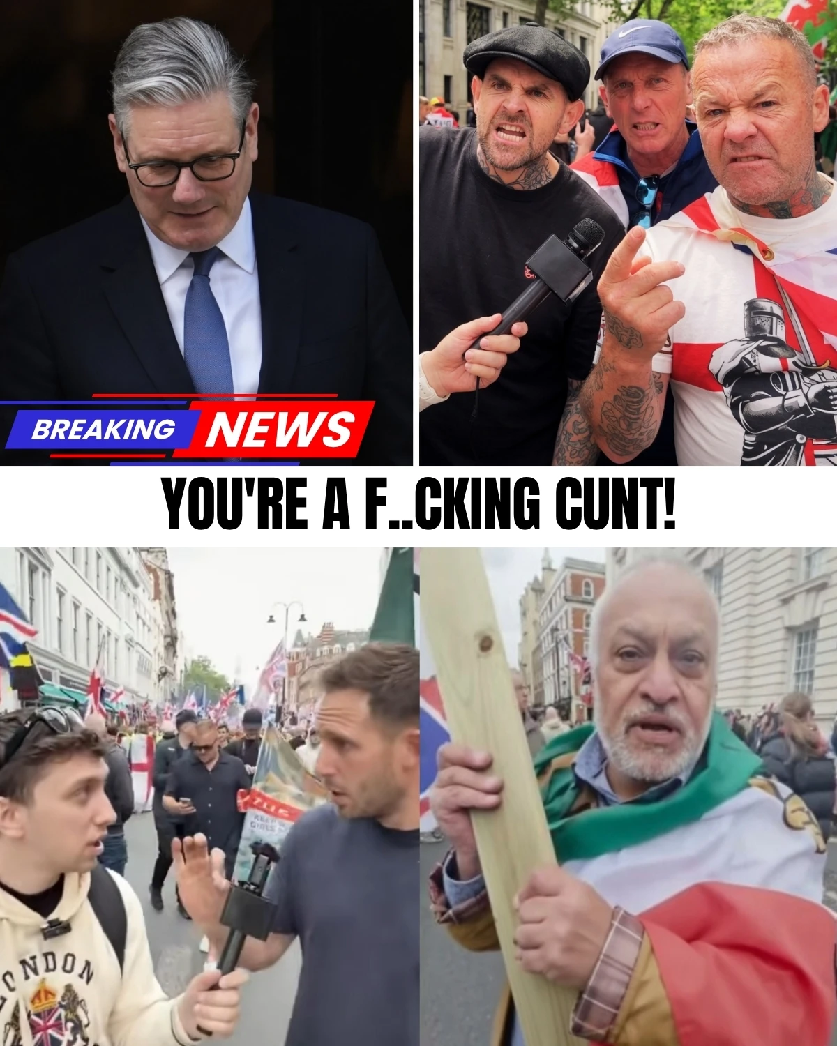 A wave of fury has completely paralyzed Westminster! 😱 Furious patriots hit the London streets, openly defying the Prime Minister and branding him a "dead man walking" after he smeared normal families as hate-marchers.