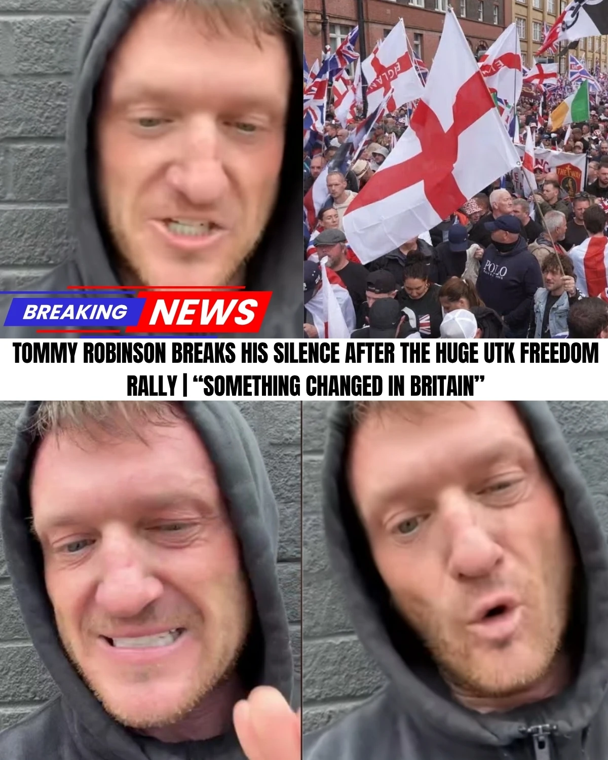 The political landscape of the United Kingdom has just shifted forever! š± In an explosive, wide-ranging address following the massive UTK Freedom Rally, Tommy Robinson officially declared a nuclear victory over Keir Starmer's establishment!