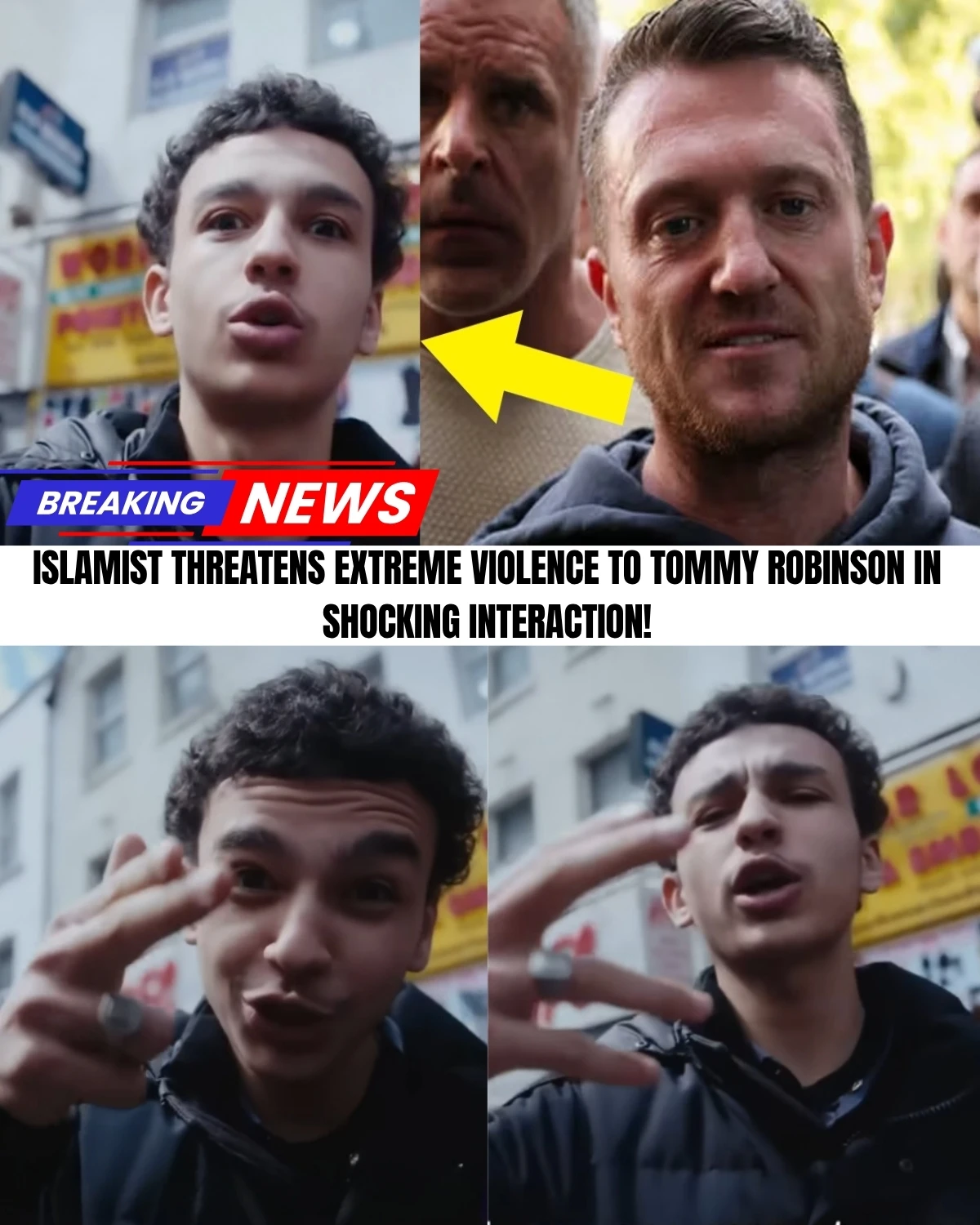 Think you saw everything on the news? Think again! 𤯠A shocking new video leaked from the UK counter-protests changes EVERYTHING. š„ Merely 30 seconds after preaching "peace and love," a protester was caught on camera making a chilling threat against Tommy Robinson!