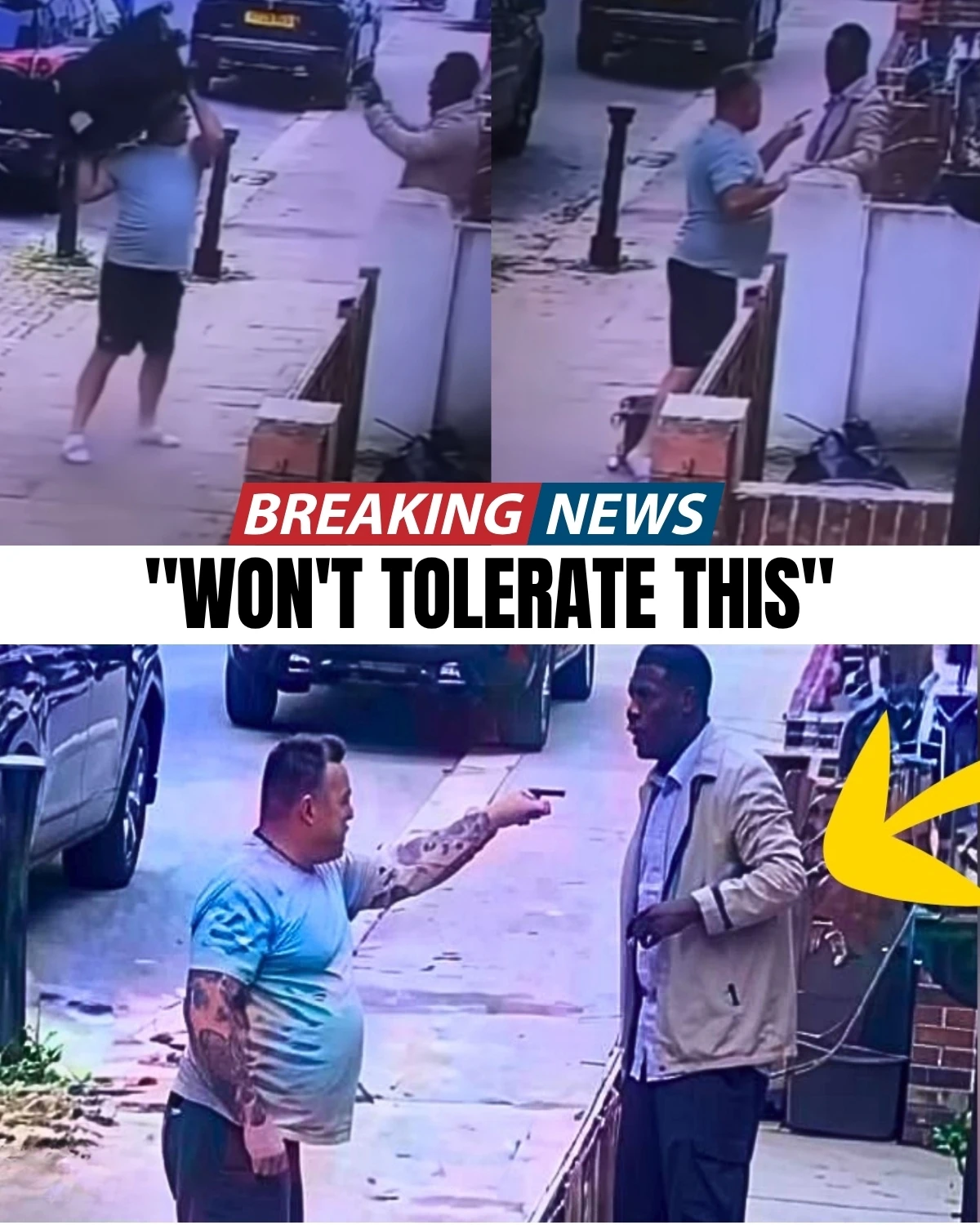 A dramatic street confrontation in the UK has gone viral after a local resident forcefully confronted a neighbor caught dumping rubbish on the side of the road.