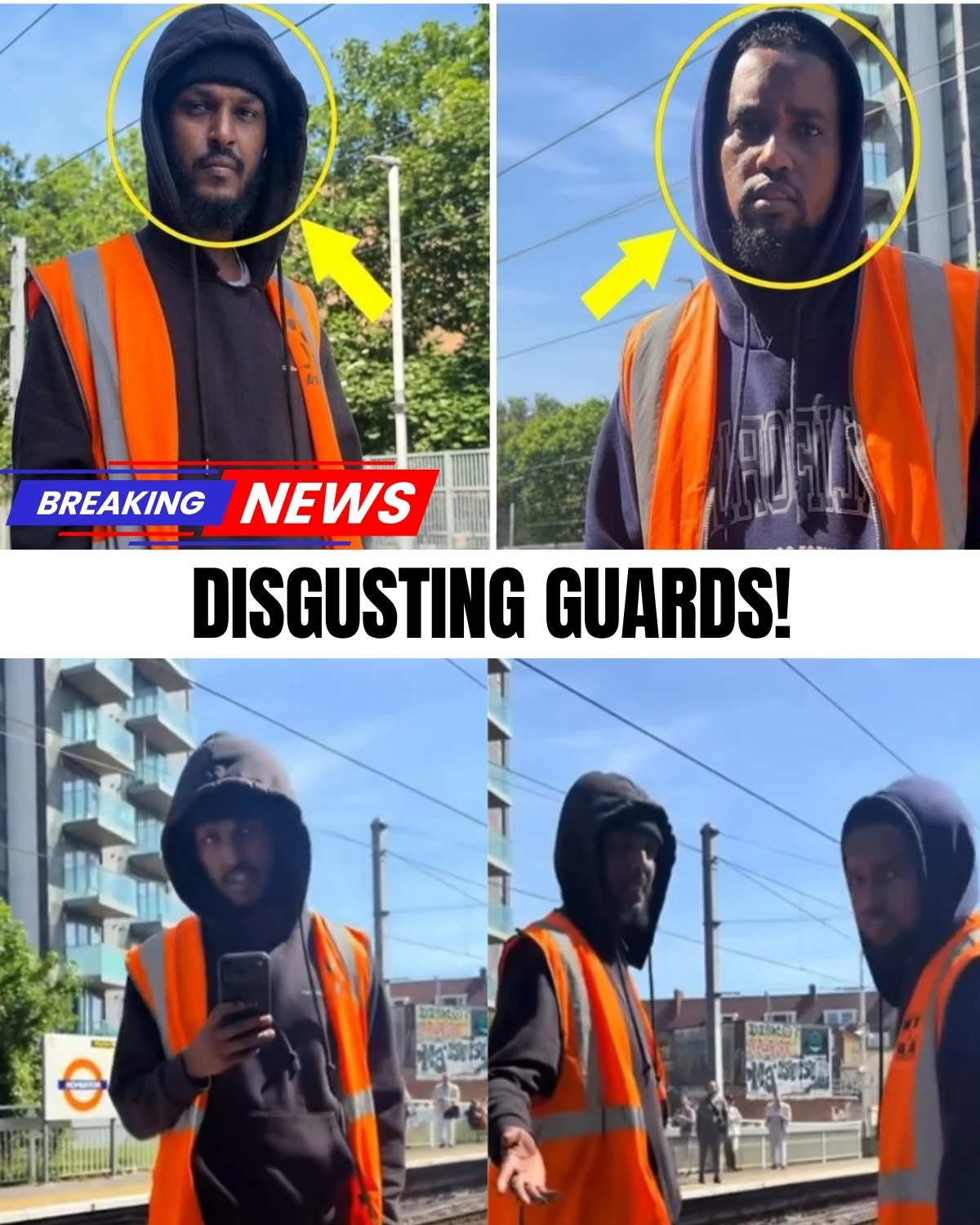 A viral video is exploding online after a young British woman was aggressively confronted by two men posing as security guards! 🛑 Bearing NO ID, NO uniforms, and NO badges, they ordered her out just for talking to her family!