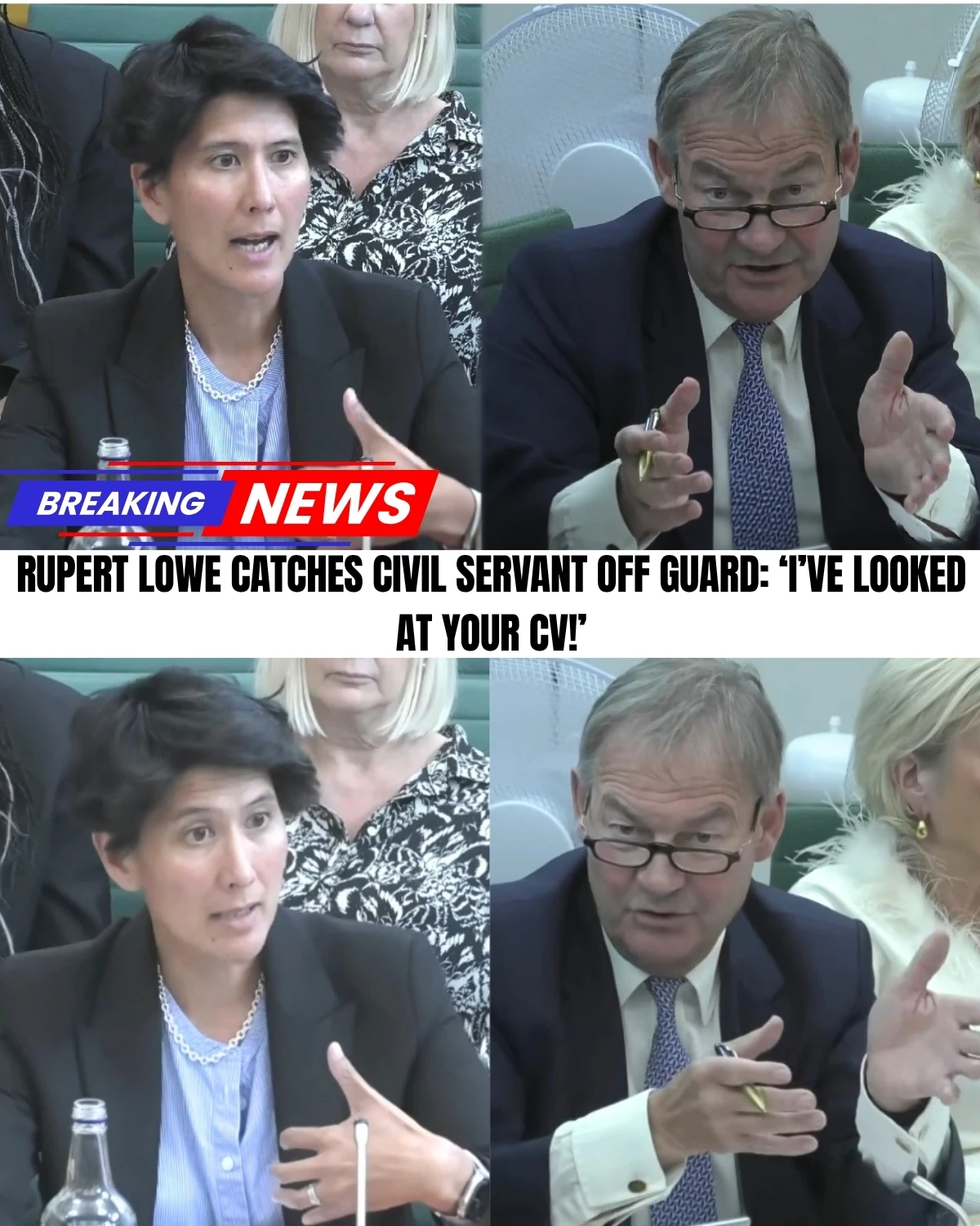Unbelievable scenes inside the committee room today! 😱 MP Rupert Lowe just launched a blistering, no-holds-barred attack straight to the faces of top Civil Service bosses!