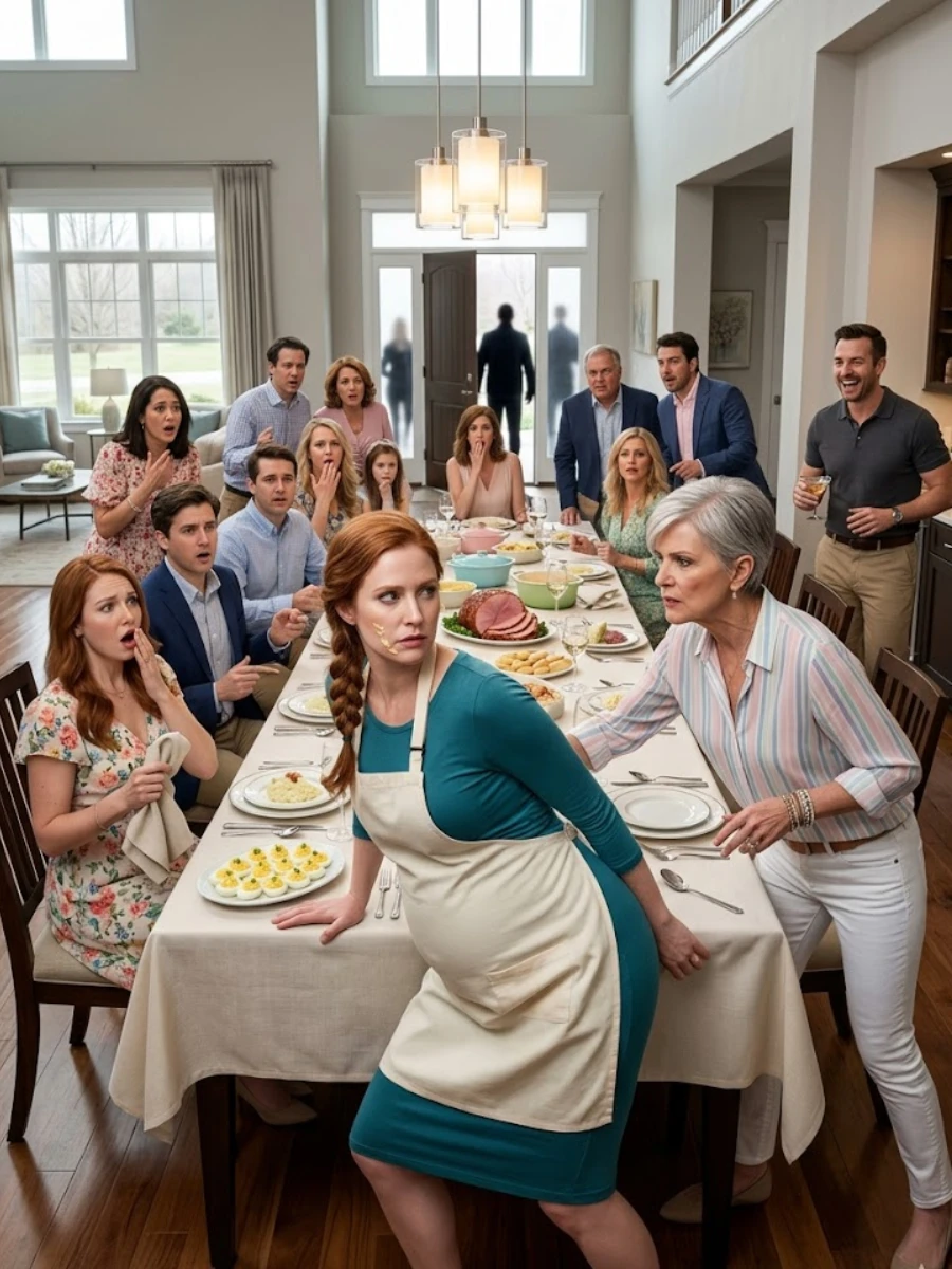 SEVEN MONTHS PREGNANT, I SPENT EASTER SUNDAY COOKING A FEAST FOR TWENTY OF MY HUSBAND’S UNGRATEFUL RELATIVES IN THE HOUSE I BOUGHT WITH MY OWN MONEY WHILE MY MOTHER-IN-LAW BARKED
