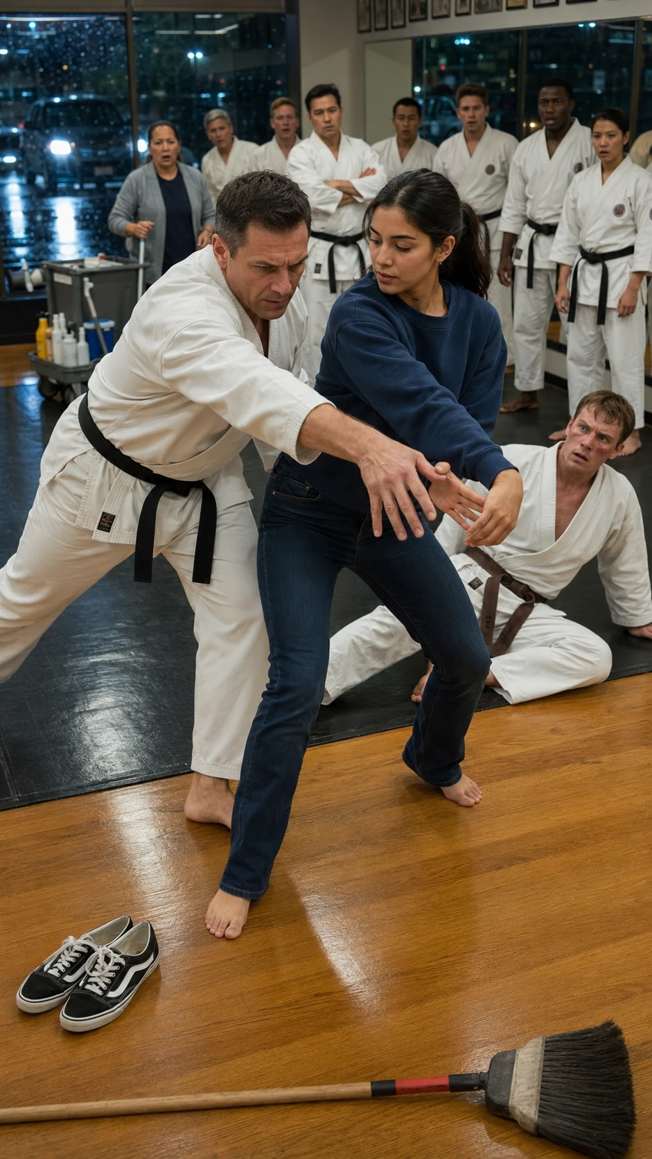 The Cleaner’s Daughter Stepped Onto the Mat and Exposed the Fear Behind the Dojo Master’s Pride.