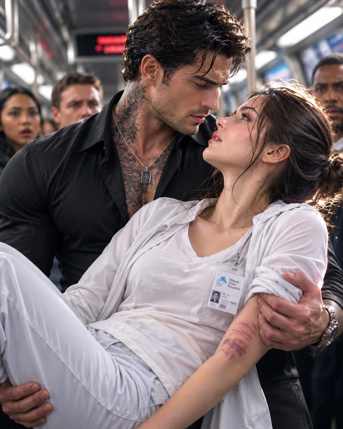 Cover of The Most Feared Mafia Boss Caught Me When I Collapsed on the Subway—Then He Saw the Bruises on My Arm and Asked, “Who Did This to You?”