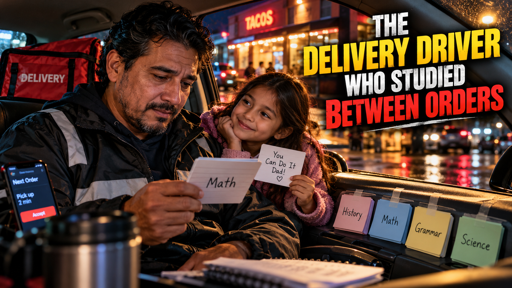 THE DELIVERY DRIVER WHO STUDIED BETWEEN ORDERS