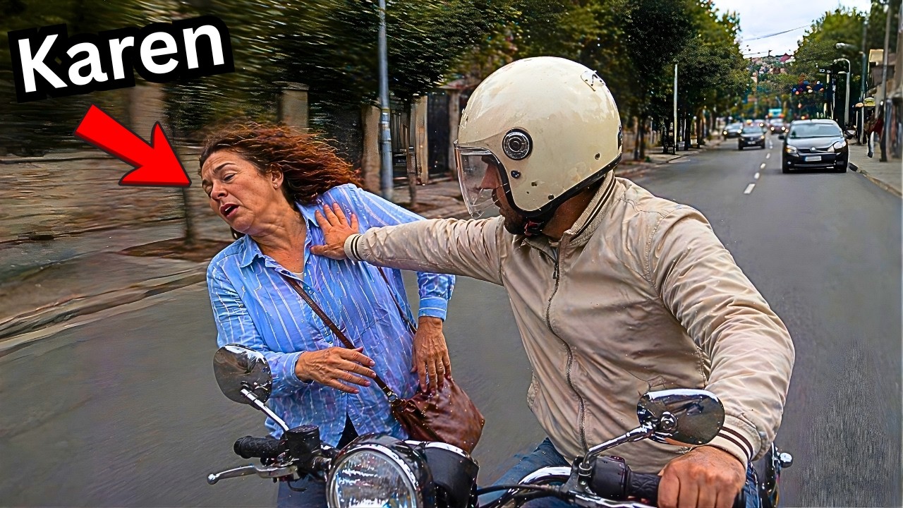 When Bikers Finally Fight Back Against Rude Karens!