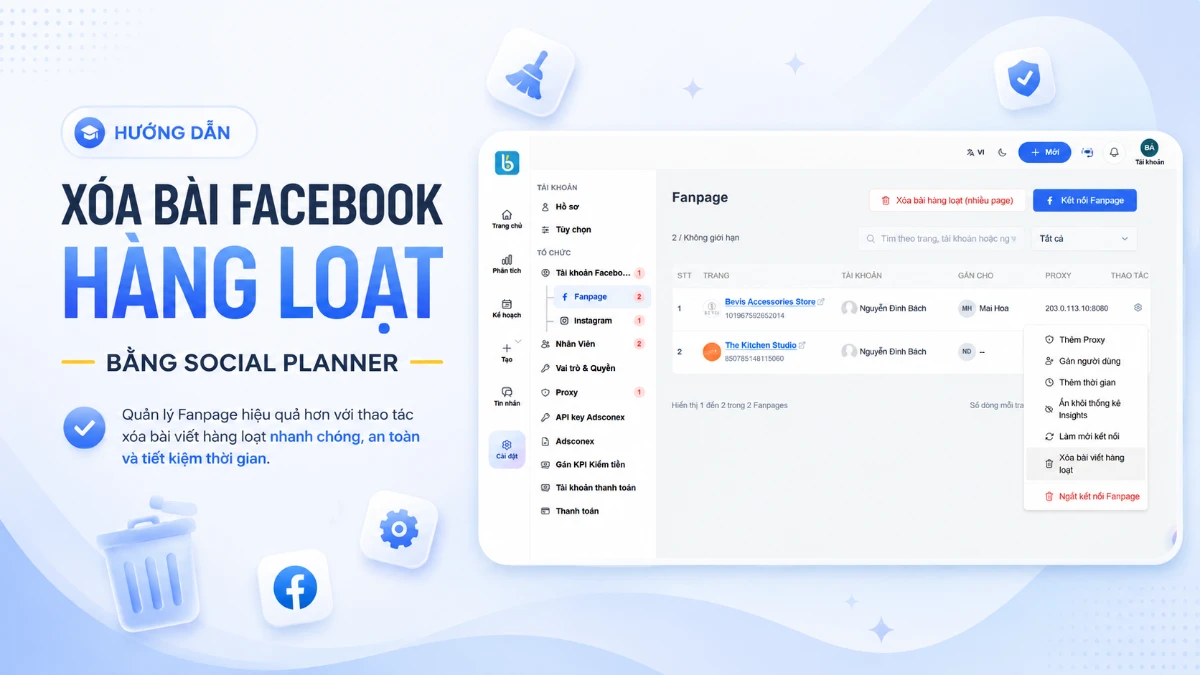 Phần 6 - Hướng dẫn xóa bài Facebook hàng loạt bằng Social Planner