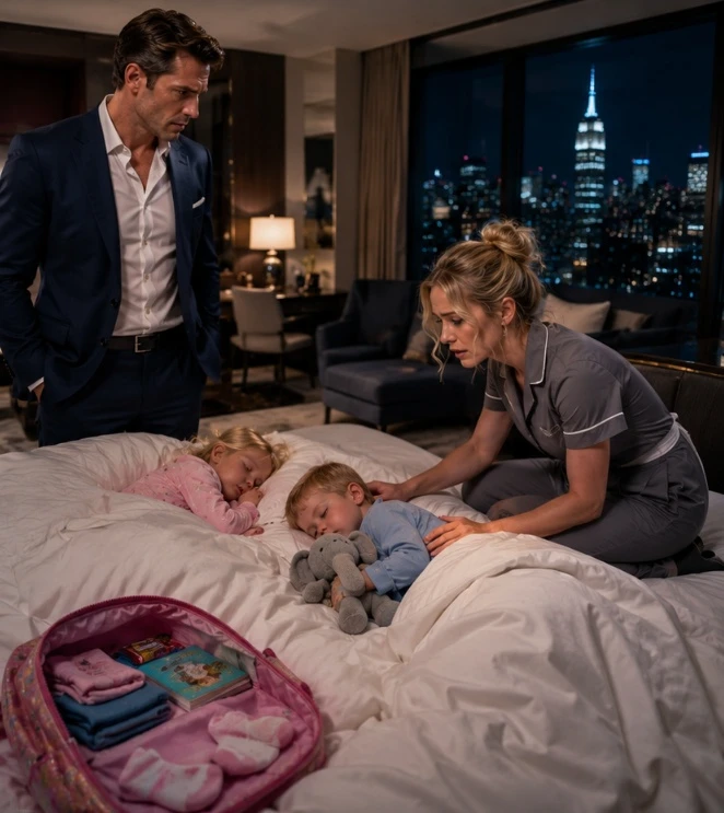 PART 2: I returned to my hotel suite after midnight expecting to grab a forgotten report. Instead, I found two tiny twins asleep in my bed M1