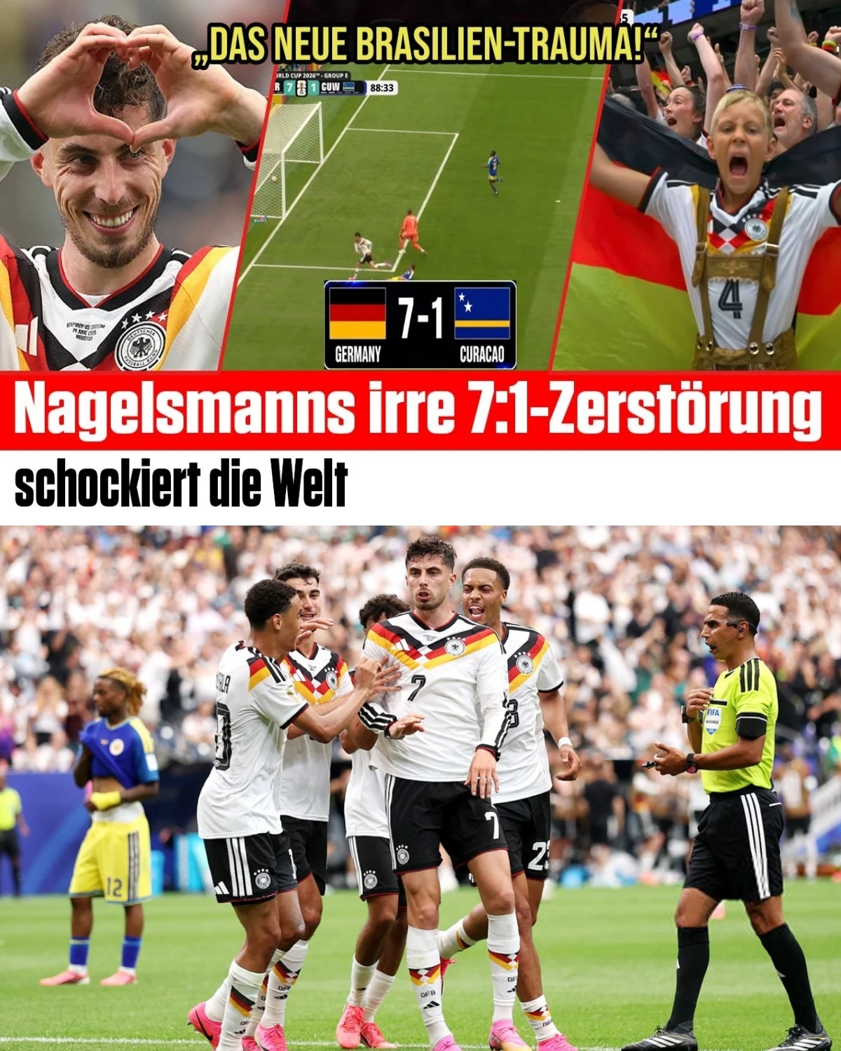 Das DFB-Team schockt die WM mit einem historischen Torrausch – das Trauma von 2014 ist zurück! 🤯 Musiala und Kimmich zaubern, ganz Deutschland feiert... DOCH Experten schlagen plötzlich Alarm! 🛑 Hinter dem unfassbaren Sieg lauert eine tickende Zeitbombe!