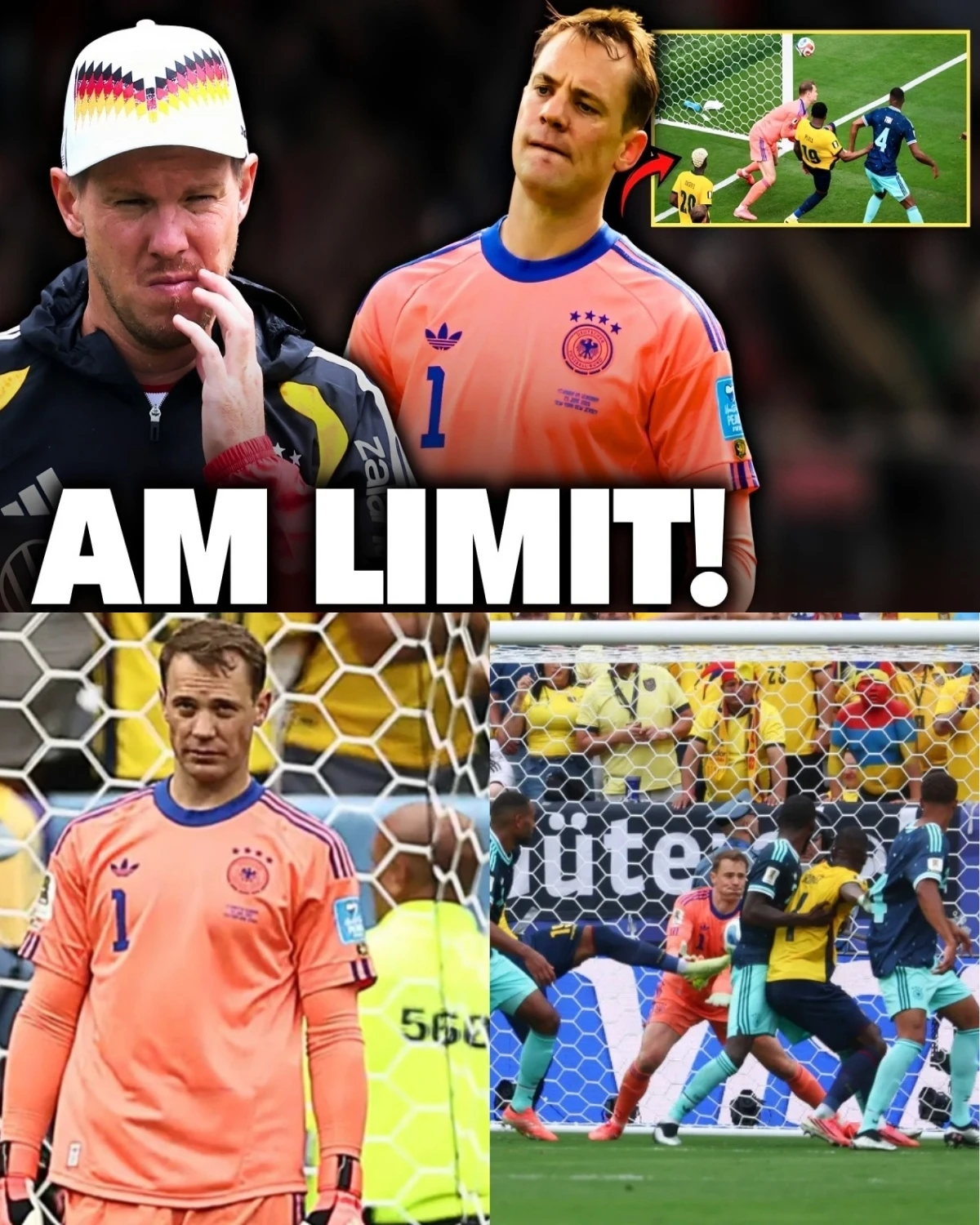 Unfassbare Szenen im MetLife Stadium! 🏟️ Die Nationalelf blamiert sich komplett gegen Ecuador – und ausgerechnet ER wird zur tragischen Figur des Abends! Torwart-Legende Manuel Neuer (40) patzt nach seiner Blitz-Rückkehr folgenschwer!