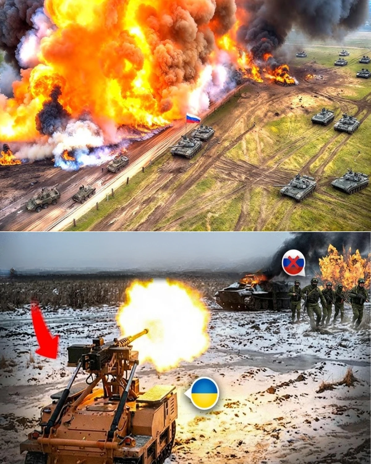 Mensch gegen Maschine: Was sich hier abspielt, sprengt jede Vorstellungskraft! 🤯🤖 Eine russische Einheit rückt mit schweren Panzern vor – doch in den Schützengräben wartet kein einziger Soldat auf sie!