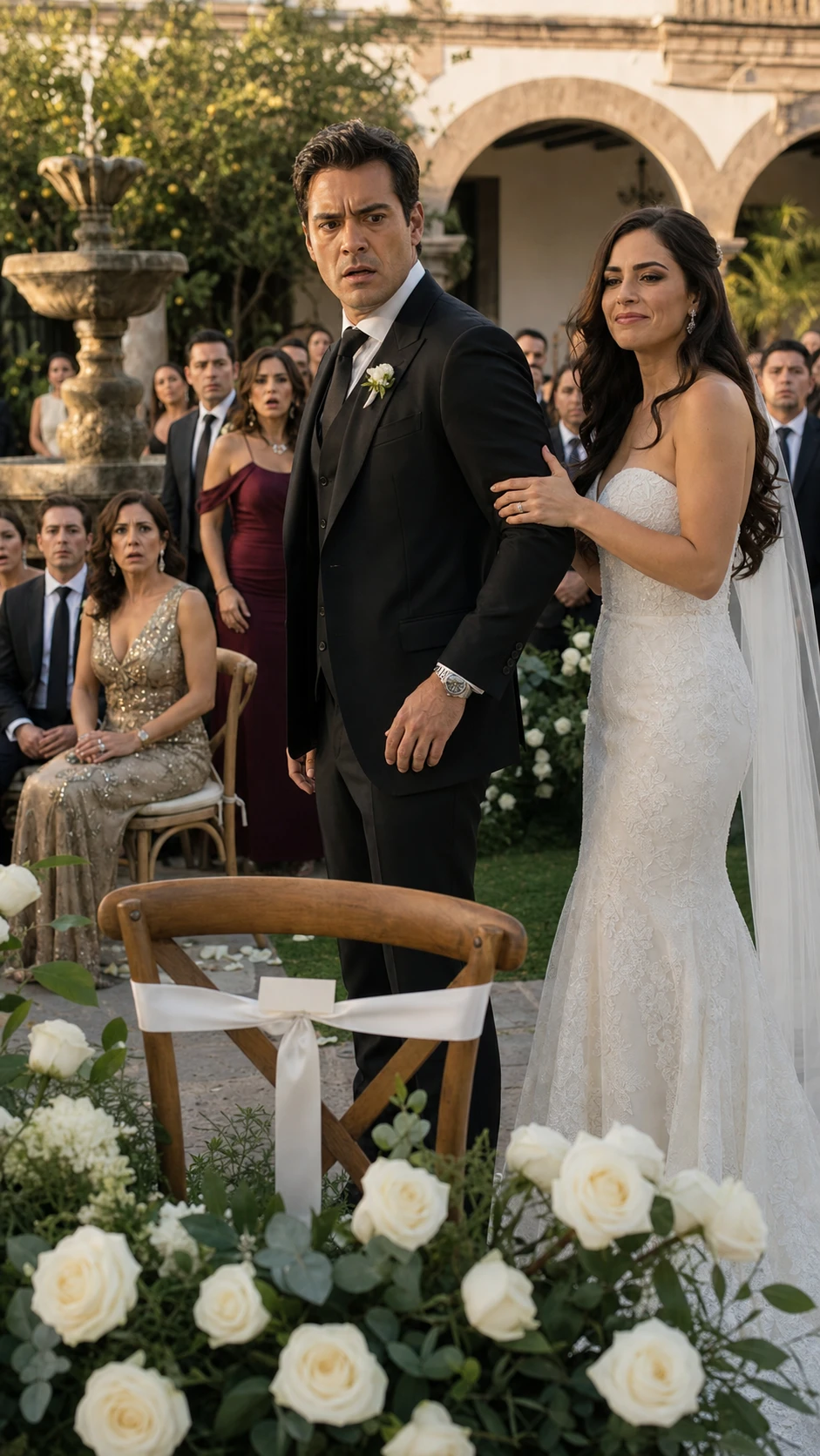 La silla vacía detuvo la boda. Nadie imaginó que el verdadero muerto iba a regresar ese mismo día.